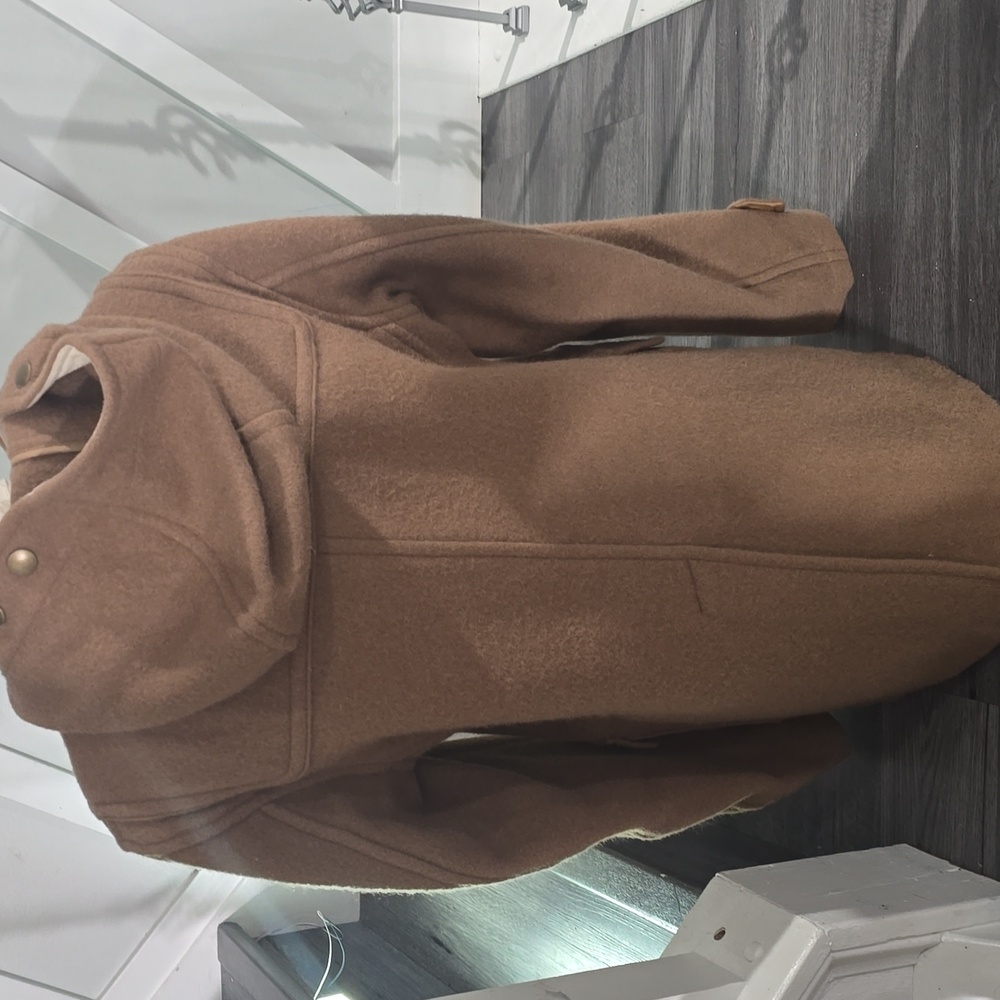 Classic Tan Toggle Pea Coat For Mens Brand Original Montgomery. - Picture 5 of 5